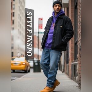 Timberland Heavyweight Mens Hoodie/Pullover Sweatshirt Purple Size Large